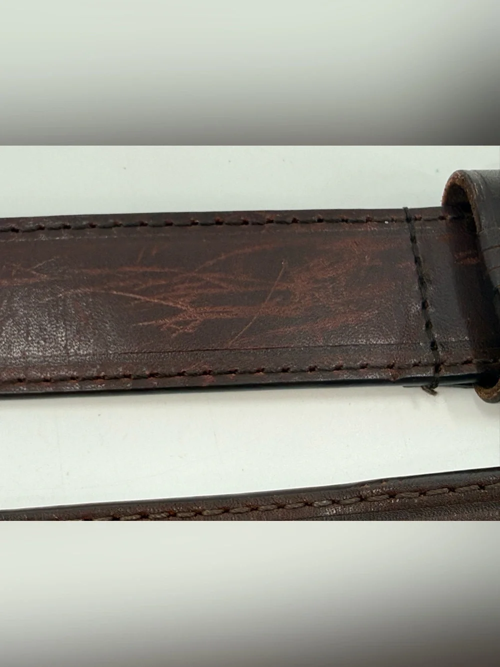 Dark‎ Brown Leather Men’s Belt 36